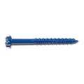 Midwest Fastener Masonry Screw, 3/16" Dia., Hex, 2 1/4 in L, Steel Blue Ruspert, 100 PK 09262